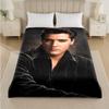 Coperta in Flanella con Stampa di Elvis Presley, Coperta Morbida Calda in Peluche per Letto, Divano, Poltrona, Uso Domestico Interno