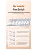 Silent Lightweight Wireless Bluetooth Keyboard with Touchpad for Tablets & Laptops