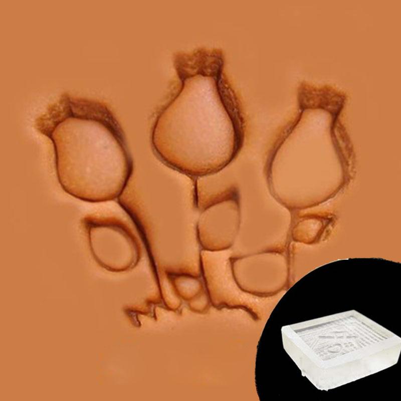 

Прозрачный акриловый штамп для мыловарения, Мини-роза, Узор подсолнуха, Печать, Сделай сам, Ручная работа