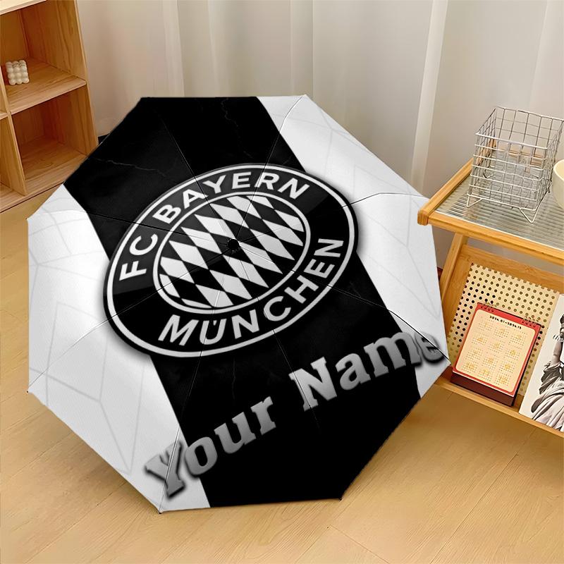 Bayern Munich Automatic 3‑Fold Umbrella 8‑Rib Windproof Folding Umbrella Sun Rain Protection For Outdoor Travel Daily Use