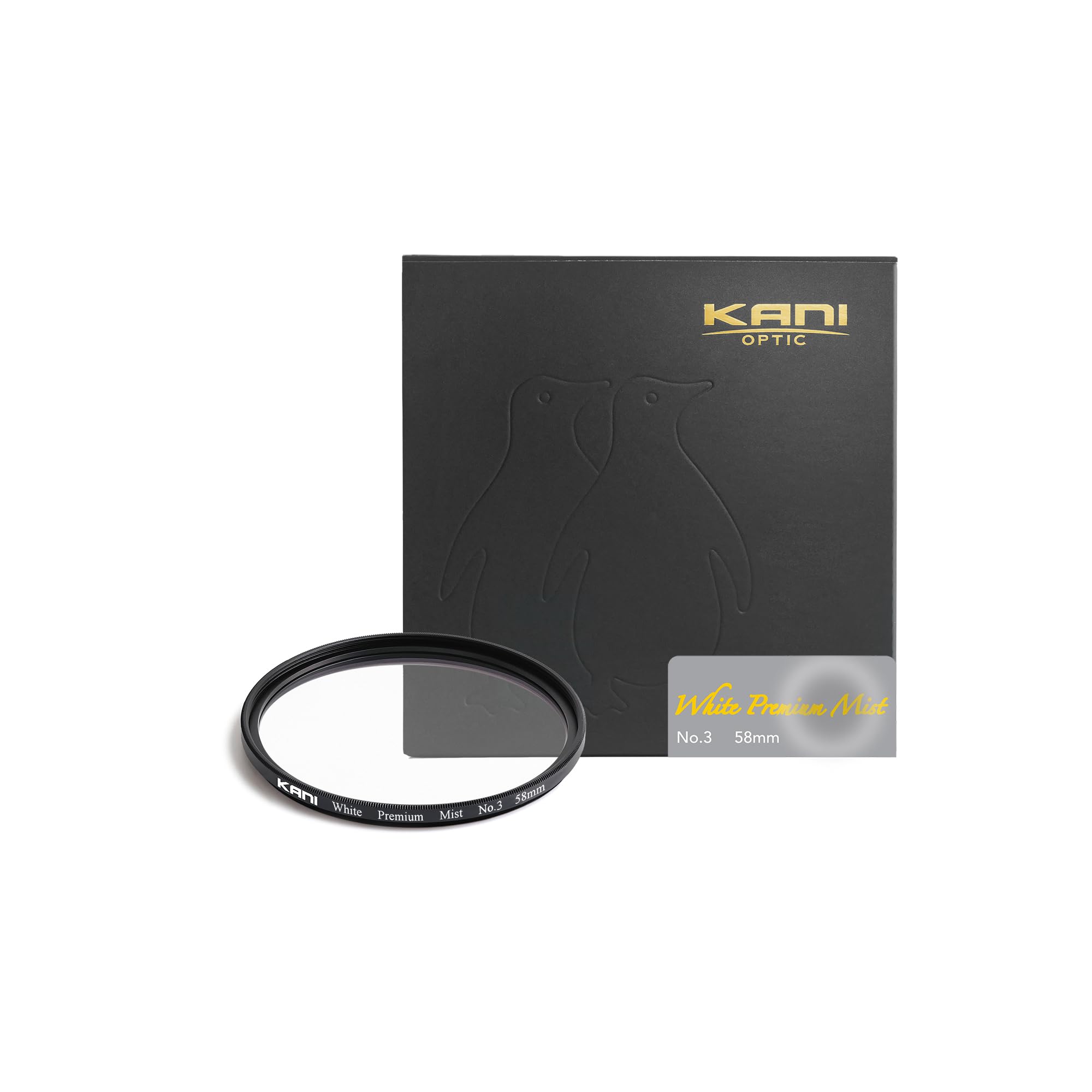 Filtre doux KANI 58 mm Blanc Brume Premium Effet doux Réglage du contraste Expression des tons doux Hydrofuge Oléofuge Résistant aux taches Nano
