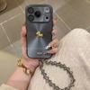Full Coverage Silicone Phone Case With 3D Golden Horse Aurora Glitter IPhone 17 Pro Max 16 15 14 Series