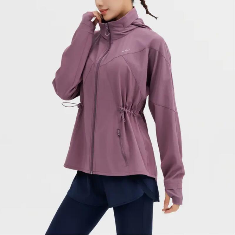 DECATHLON Cardio Fitness Stylish and Comfortable Jacket Women's Grey Purple