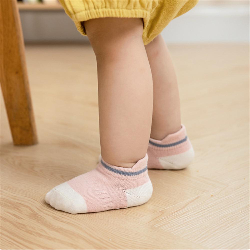 5 Paare/Set Niedliche Babysocken Geklebt Rutschfest Niedrig geschnittene Socken für Säuglinge Farblich passende Kindersocken Baby Mädchen und Jungen