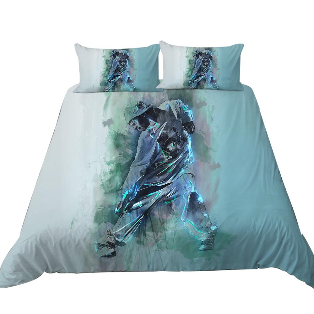 Luxuriöses Bettwäscheset für Zuhause mit 3D-Tanzmuster, Bettbezug und Kissenbezug in voller Größe, Tanzschattendruck, waschbar, bequeme Schlafzimmerbettwäsche