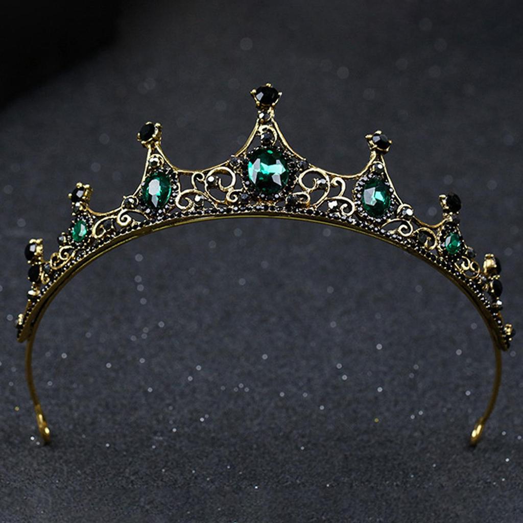 Baroque Style Queen Crowns Wedding Headband Costume Rhinestone Tiaras for Valentine'S Day