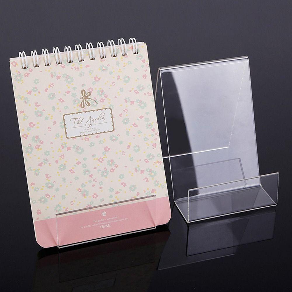 Minimalist Acrylic Book Holder Multi Functional Transparent CD Display Rack Portable Mobile Phone Support Desktop Use