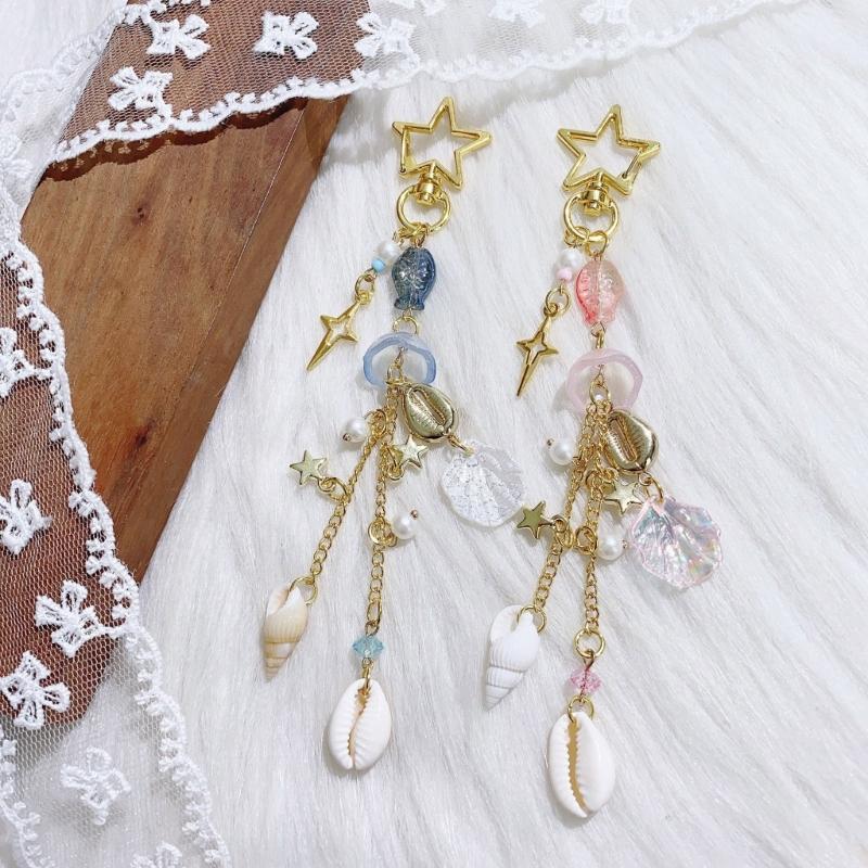 Fashionable Beaded Key Chain for Personalizing Mobile Devices Trendy Keychain Accessory Earphone Case Decoration