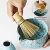 5PCS New Ceramic Bamboo Japanese Matcha Tea Set Matcha Bowl Matcha Whisk Holder Matcha Making Kit Reusable Matcha Whisk Set