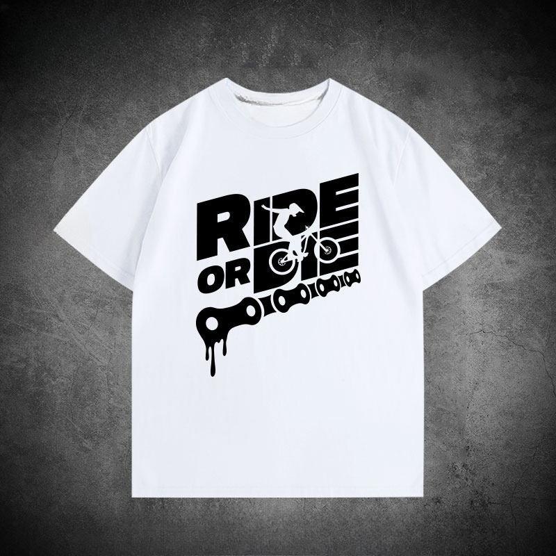 Bicycle Riding Club Creative Mountain Bike Print Pattern Cotton Tshirt Unisexs Clothing Womens Clothing Summer New T Shirt