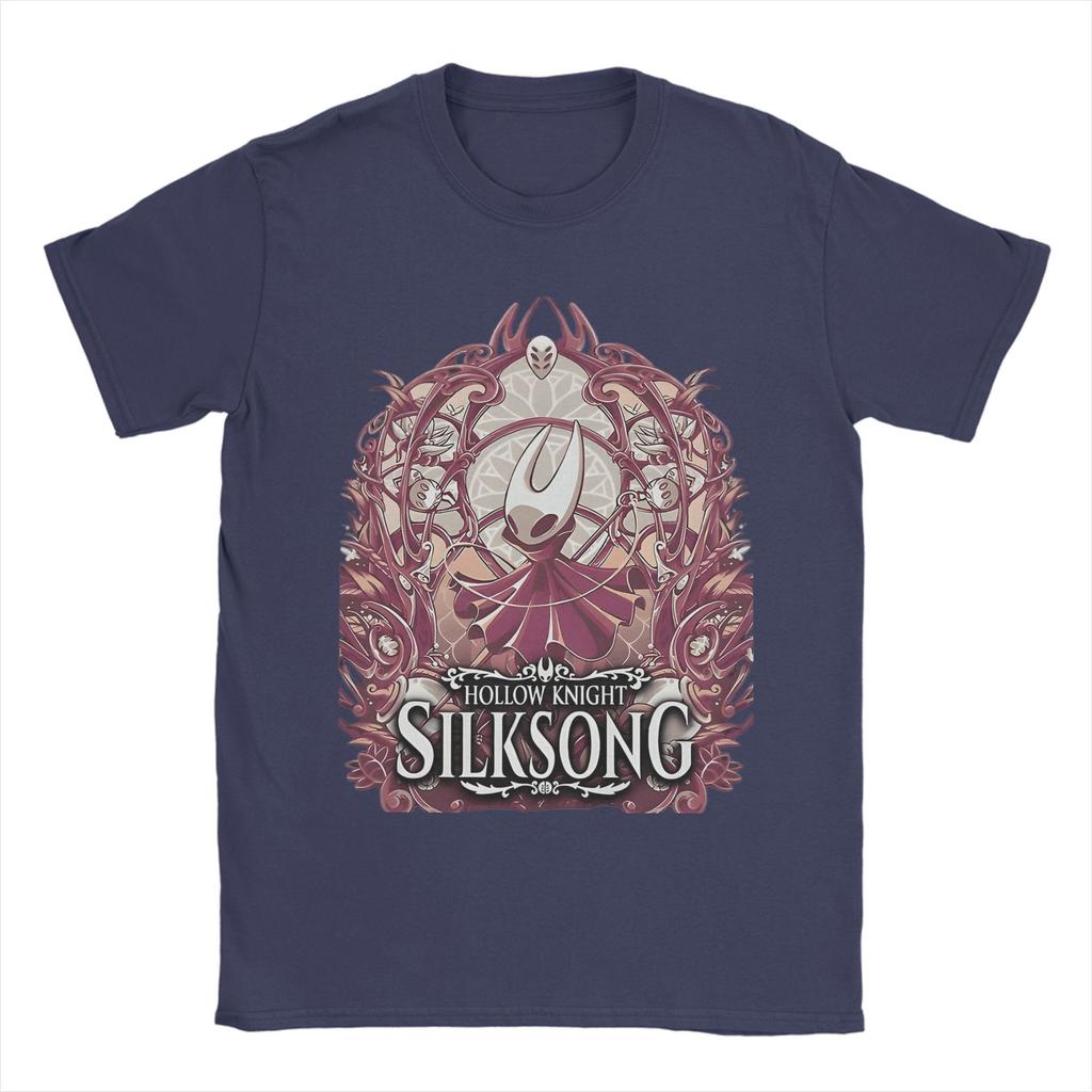 Men's Hollow Knight Silksong T Shirts  100% Cotton Tops Funny Short Sleeve Round Collar Tee Shirt Plus Size T-Shirt