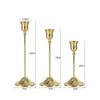 European Retro Luxury Candle Holder, Creative Nordic Iron Art Trumpet Bell Design