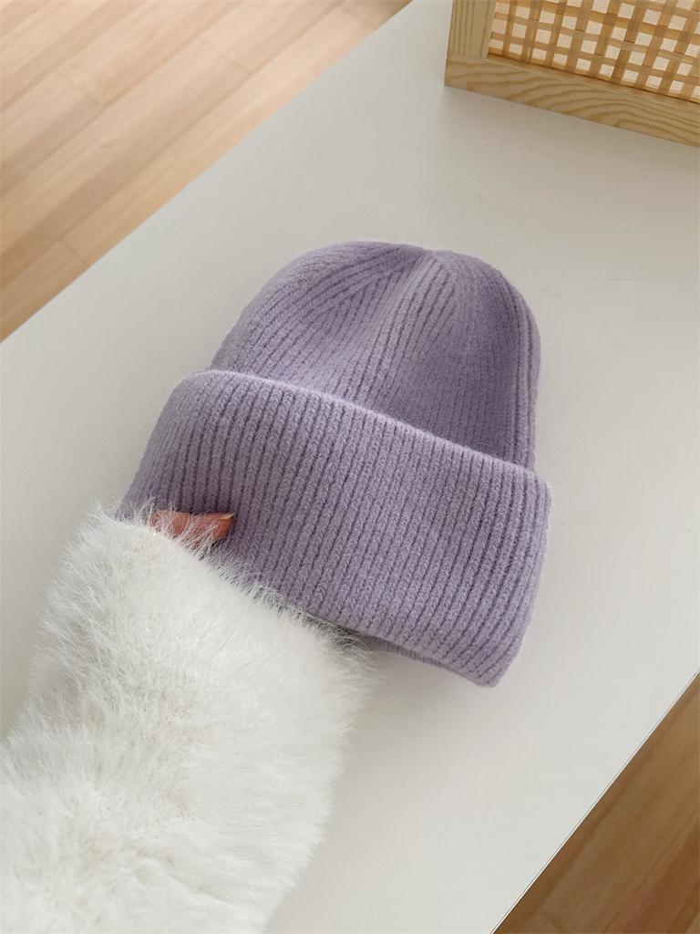 1pc Warm Knit Beanie for Men Women,Slouchy Beanie Hats Winter Knit Cap Soft Ski Hat Unisex,Thick Fisherman Cuff Plain Skull Caps