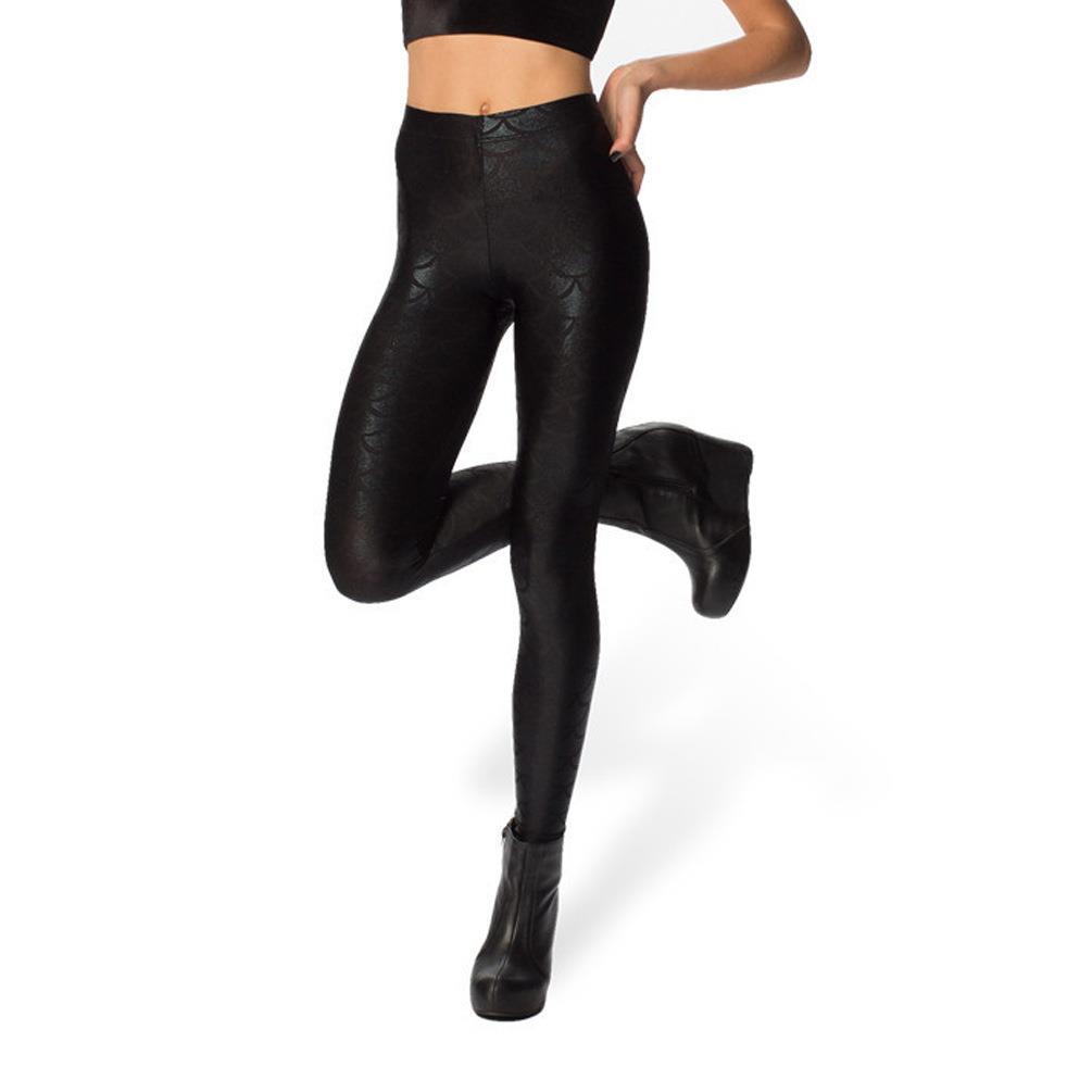 3D digitální potisk rybí šupiny jednodílné legíny na podzim/zimu