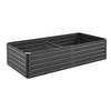 Metal Raised Garden Bed, 2.0 x 1.0 x 0.5 m Outdoor Galvalume Planter Garden Box, Open Bottom Design, Large Planter Raised Bed for Growing Vegetables,