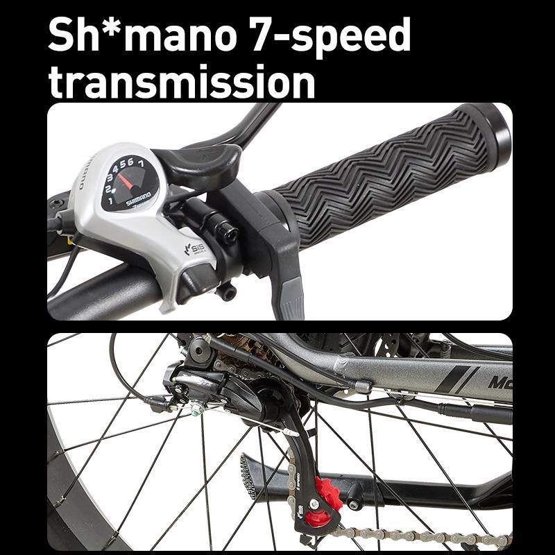 BURCHDA RX02 1500W 80 KM 26-inch Electric Mountain Bike 48V15AH Lithium Battery Fatbike Electric Bike for Adults Motorcycle