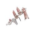 Korean S925 Sterling Silver Geometric Cutout Bracelet - Women's Retro Hong Kong Style Trendy Bangle