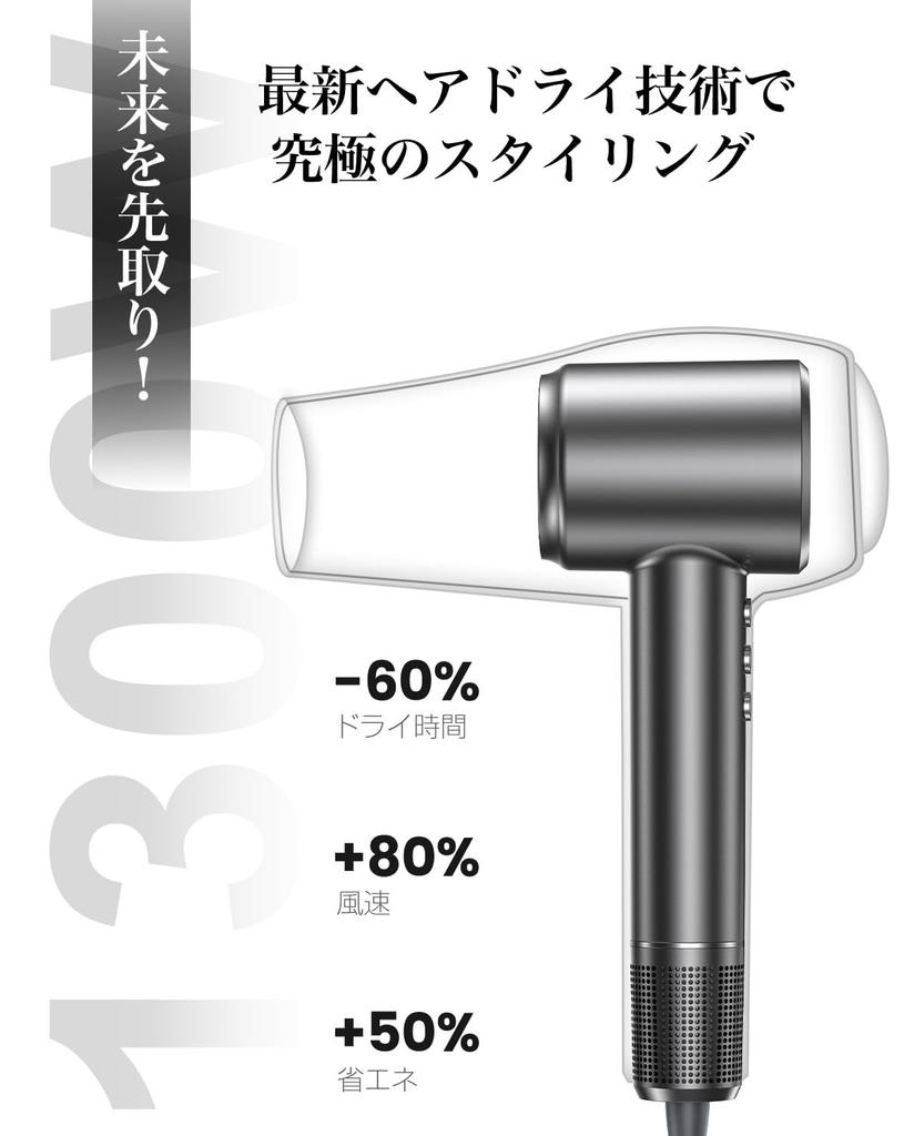 Quick Large Air High Speed Hair 200 Million High Concentration of Negative Static Electricity NTC Temperature Control Overheat Constant Temperature
