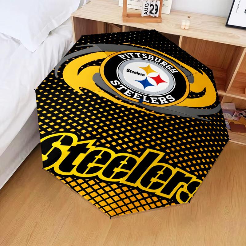 Pittsburgh Steelers  Umbrella Folding umbrella, automatic umbrella 8-Frame for Travel, camping Use Gift for Halloween Christmas