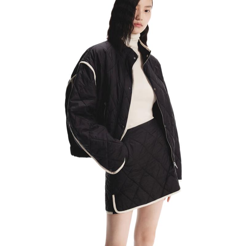 

MO&Co. Куртка с ромбовидной стежкой, полувысоким воротником и утеплителем S 160