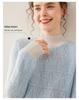 Women's Color Block Cashmere Sweater - Round Neck, Thickened, Loose Fit Knit for Autumn & Winter