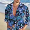 Men's Shirt Hawaiian Floral Butterfly Color Spring Summer Fashion Trend Hot Sale Leisure Outdoor Vacation Plus Size