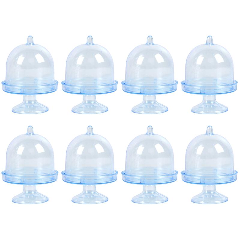 8/4 stücke Klar Mini Candy Dessert Halter Cupcake Display Stand Platte mit Deckel Hochzeit Geburtstag Party Decor Versorgung Baby Dusche Box