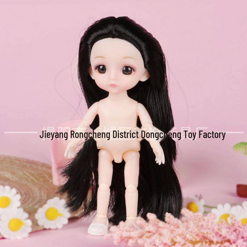 17 cm Mini BJD Puppenkörper - 6 Zoll Prinzessin Mädchen, 16 cm Kleine Nacktpuppe