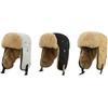 Croogo Pilot Russian Cossack Cap with Ear Flaps and Fur Unisex Winter Hat for Warmth and Perfect for and Outdoor Activities Cap, Lining, Men's Warmth,