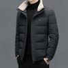 Winter Dicke Daunenjacke für Herren, thermisch und winddicht, schmal geschnitten, neue weiße Entendaunen, kurze Daunenjacke, Übergröße, lässiger Mantel