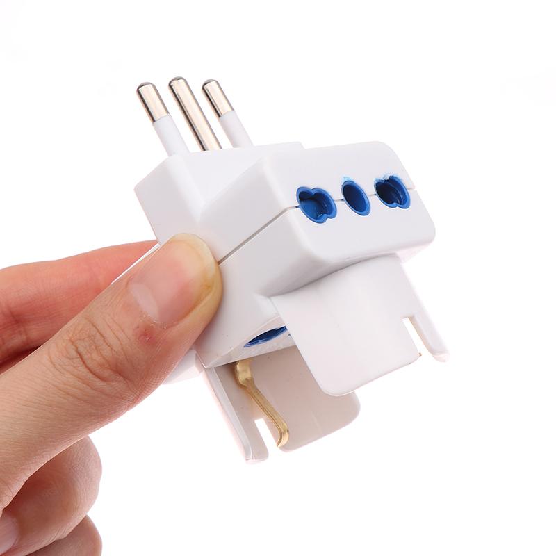 1 Piece 3 Ways Socket Italy Travel Plug Adapter Multi Port Outlet Italian Standard 10A 250V Home Appliances