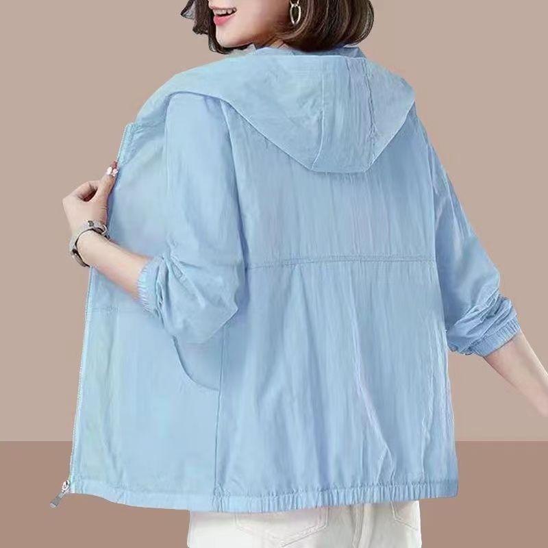 

Sun Protection Clothing Women s Summer Sun Protection Clothing Anti-ultraviolet Long-sleeved Cycling Thin Jacket 6XL синій