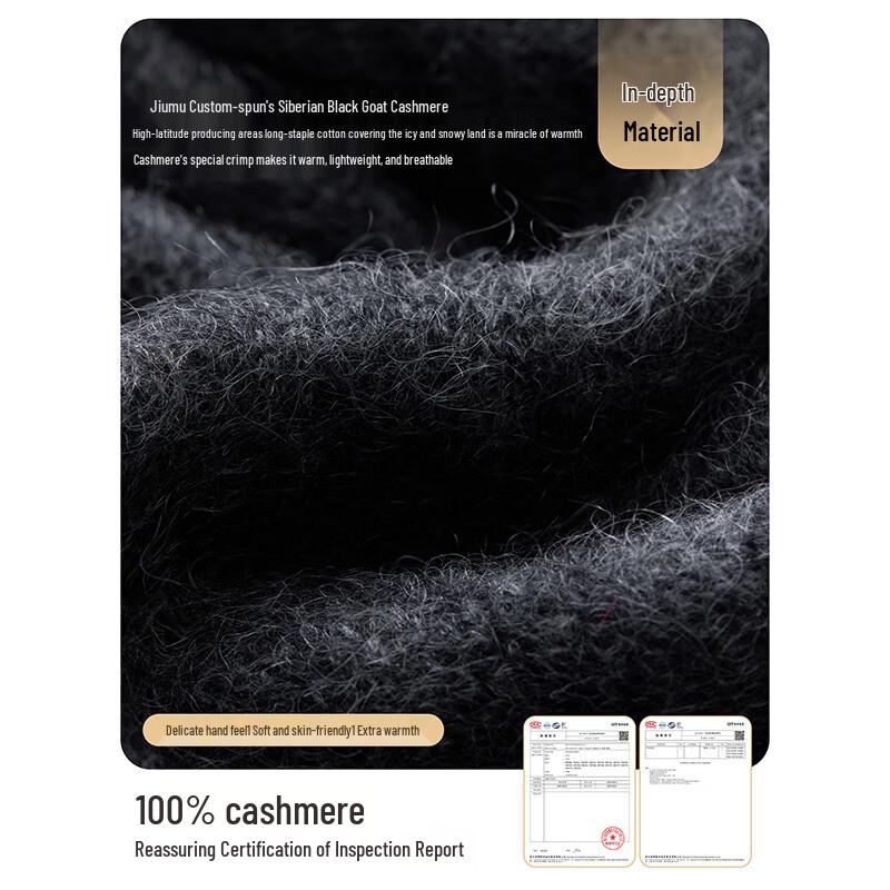 JIUMU Men's Pure Cashmere Winter Neck Warmer Scarf