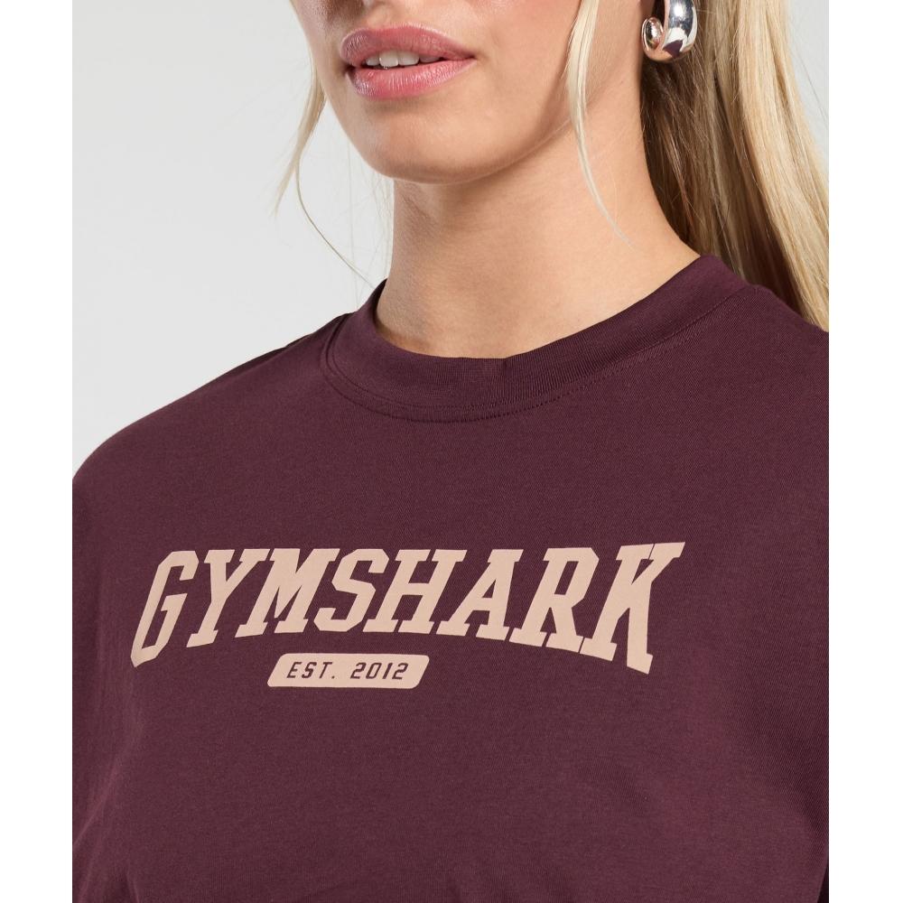 Gymshark CollegiaTe LifesTyle Oversized T shirT depTh Purple B2c1b Pbzv