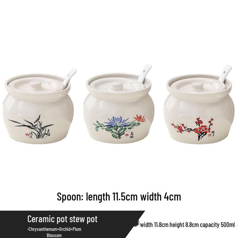 Ru Han Ceramic Double Boiler Stew Pot Set