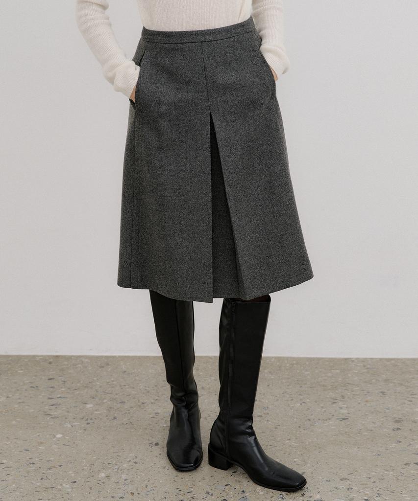 Otte Very Wool Twill Midi Skirts_2Color