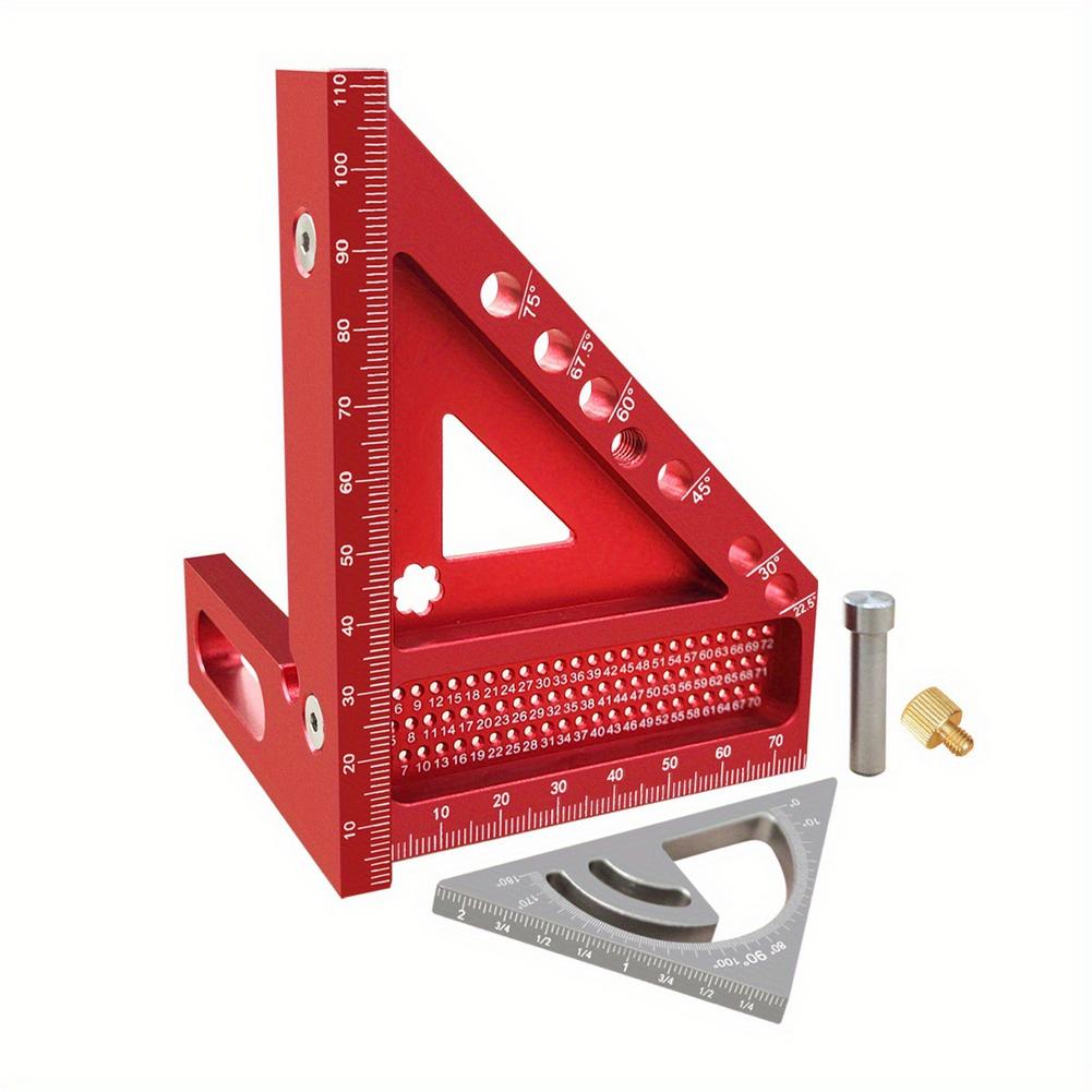

Woodworking Aluminum Alloy Angle Ruler Set Pin Type Measuring And Marking Device With Angle Positioning Mortise And Tenon Nails