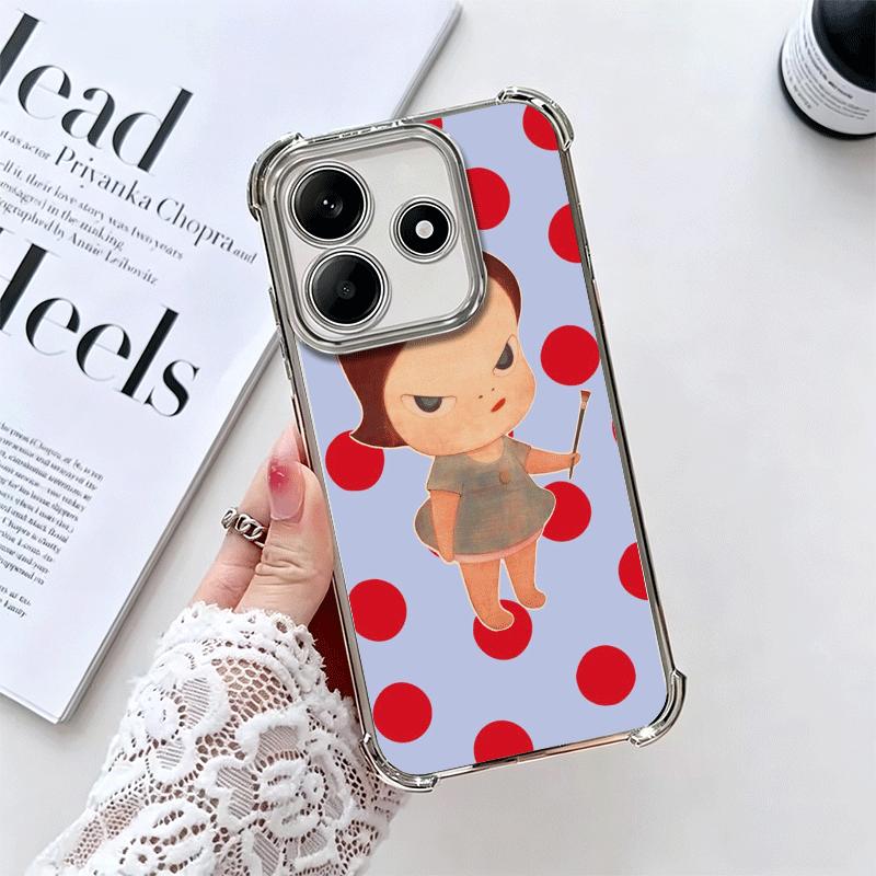 Y-Yoshitomo Nara Soft Phone Case For Xiaomi Redmi Note 14 15 Pro Plus 13 12 11S 11T 5G 10 9S 9 Plating Anti-Fall Fundas