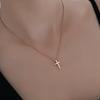 Women's 2024 Luxury Cross Necklace - Gold Titan Clavicle Chain, Non-fading Titanium Steel Accessory