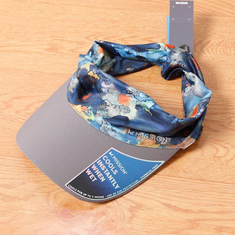 

Export Old American Orders! Men s and Women s Couples Summer Outdoor Sports Topless Hat Absorb Sweat Running Quick-Drying Sun Protection Hat Dark blue printing and dyeing All yards