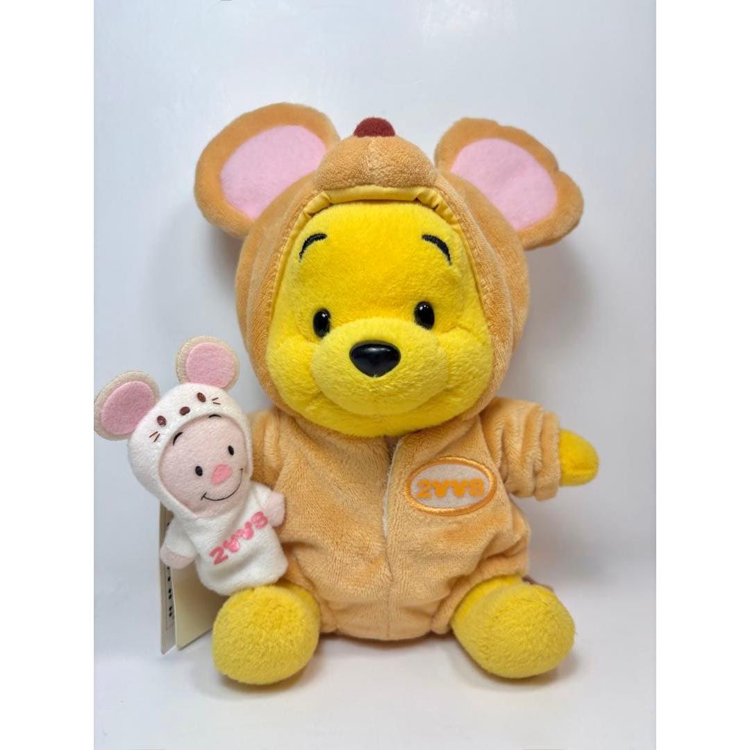 [With tag] Winnie the Pooh Zodiac mouse costume stuffed toy set 2008