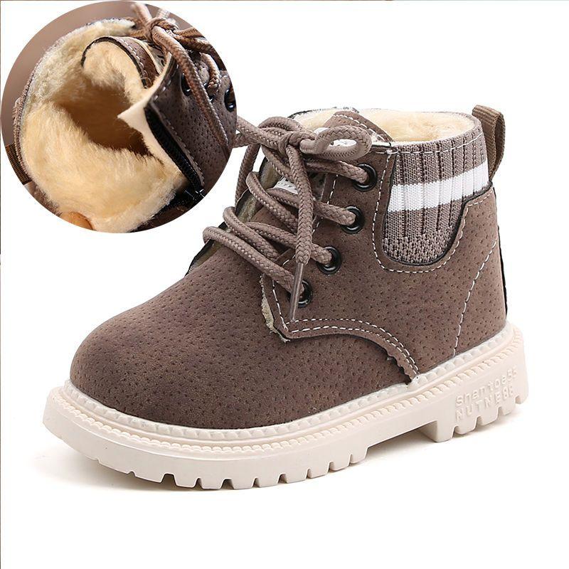 

Детская повседневная обувь, осенне-зимние ботинки, обувь для мальчиков, модные кожаные мягкие нескользящие ботинки для девочек, спортивные кроссовки 21–30 лет 21 чёрный