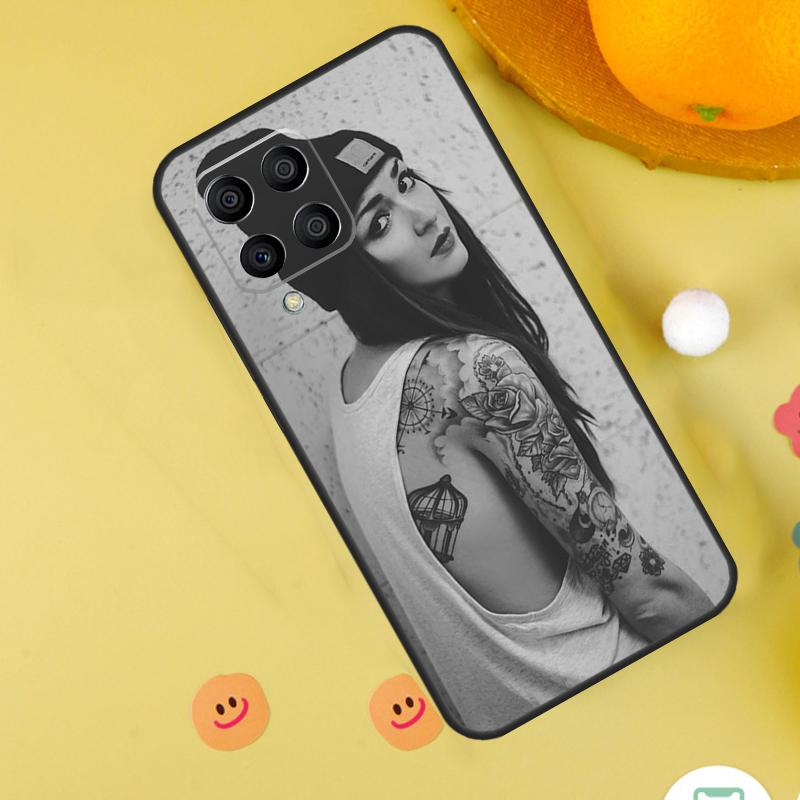Sexy Sleeve Tattoo Girl Case For Samsung Galaxy M35 M33 M21 M31 M16 M36 M56 M53 M13 M12 M32 M52 M15 M55 M14 M34 M54