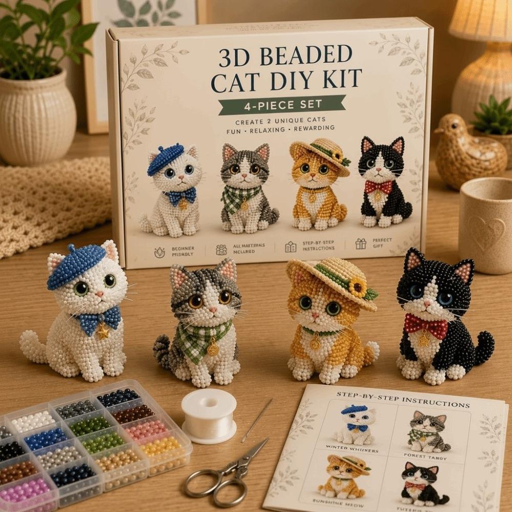 Cuentas Pequeñas Kit de Animales con Cuentas 3D Diseño Lindo Manualidad Creativa Kit de Arte con Cuentas Hecho a Mano Kit de Manualidades con Cuentas Forma de Animal Kit de Manualidades con Cuentas DIY Decoración del Hogar