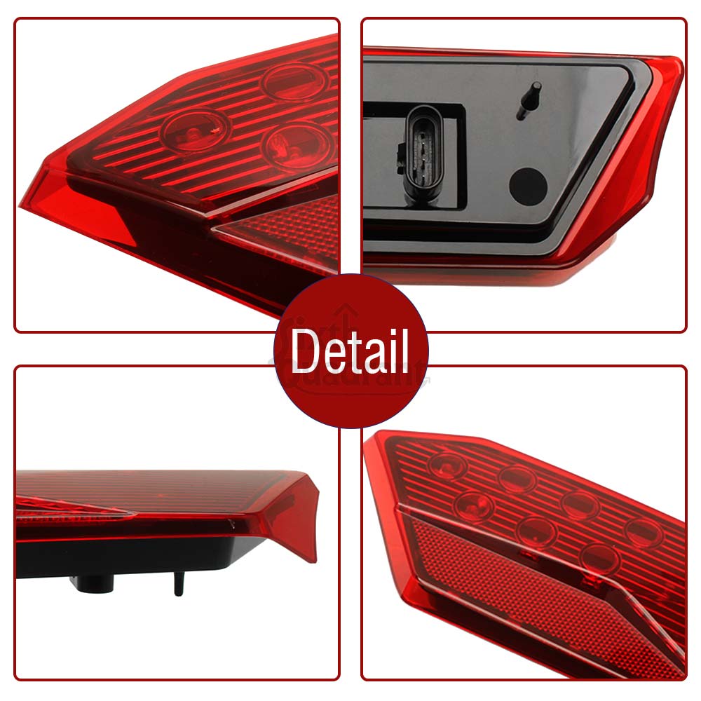 ATV Rear Brake Stop Lamp LED Tail Light Left & Right ABS Red Fit For RZR XP 4 1000 EPS High Lifter Edition 2017 Car Accessories