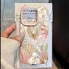 Pink Starfish Patchwork Design Phone Case For iPhone 17 Pro Max 16 Plus 15 Pro 14 13 12 11 XR 17Air Lychee Textur Soft Cover