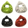 Knotted Top Handle Handbags Small Hoboes Bags Ruched Hoboes Dumpling Bags Ladies Clutch Purses Leather Underarm Bag Gifts