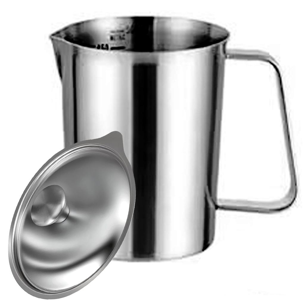 Multi Capacity Nonrust Steel Milk Frothing Pitcher Leak Proof Lid Ergonomic Handle Dishwasher Safe Coffee Brewing Tool