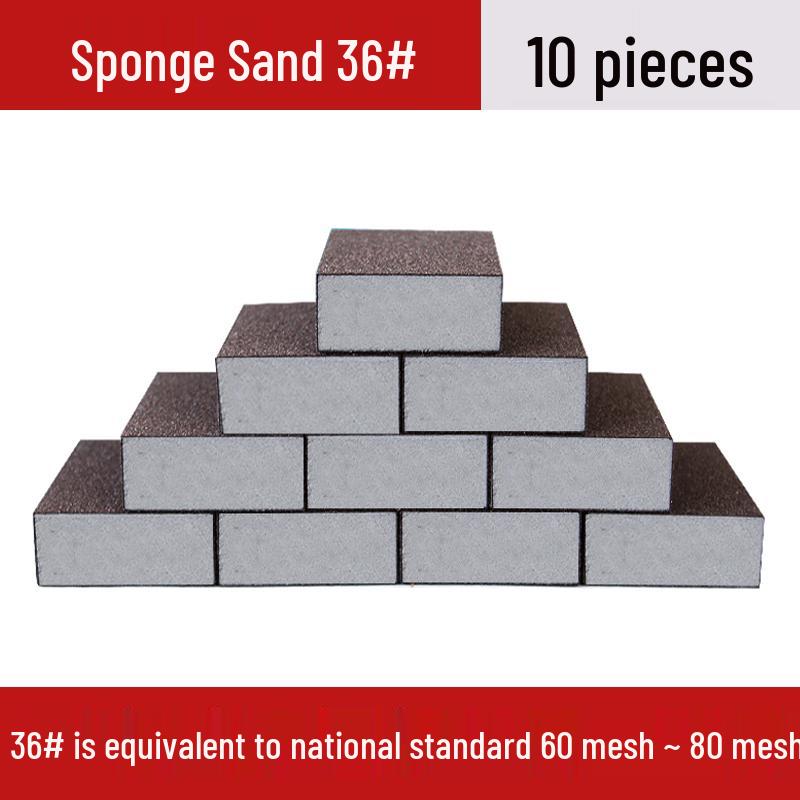 Sponge Sandpaper Block for Wall, Wood, Metal, Rust Removal, Polishing, Grout Cleaning, and Pot Scouring