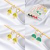 Stylish Multicolor Plated Mushroom Earrings For Women Perfect For All Occasions